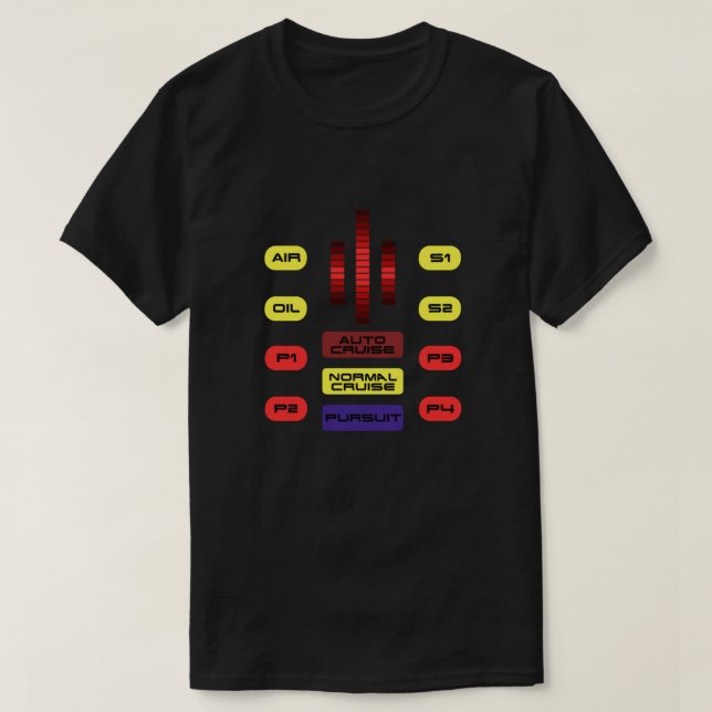 Knight Rider KITT Car Dashboard Graphic Classic T-Shirt (Design vorne)