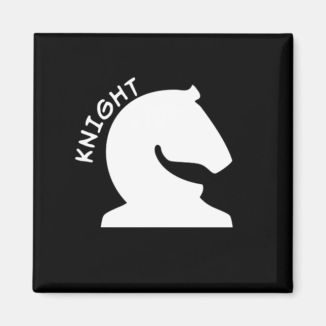 Knight Schess Piece Magnet (Vorne)