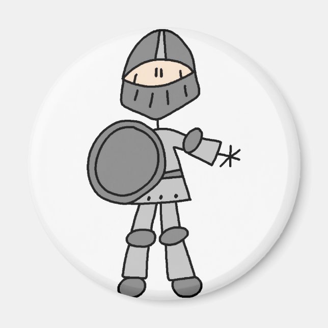 Knight Strichmännchen Magnet (Vorne)