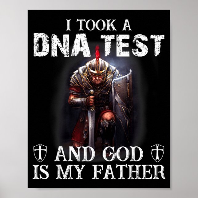 Knight Templar Christian Warrior Dna God Is My Fat Poster (Vorne)