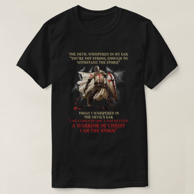 Knight Templar ein Krieger Christi bin ich der Stu T-Shirt (Design vorne)