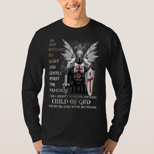 Knight Templar Ich bin ein Kind Gottes, ein Kriege T-Shirt (Vorderseite)