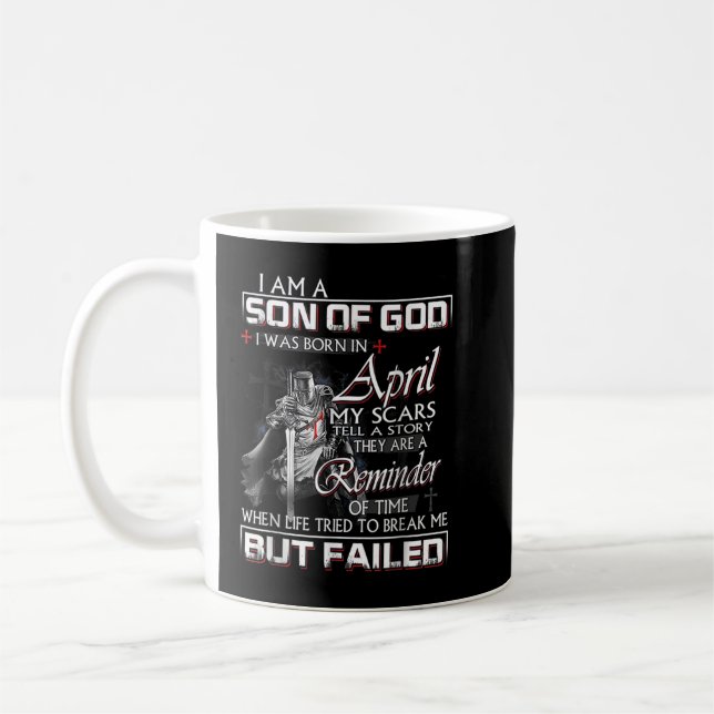 Knight Templar Ich bin ein Sohn Gottes April Chris Kaffeetasse (Links)