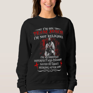 Knight Templar - Im Team Jesus ist ein Krieger Chr Sweatshirt