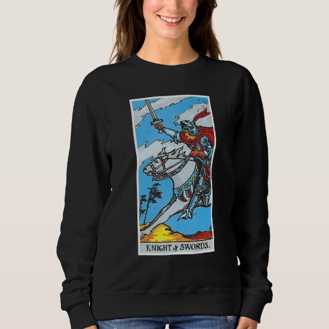 Knight Templar Knight Of Swords Occult Tarot Card  Sweatshirt (Vorderseite)