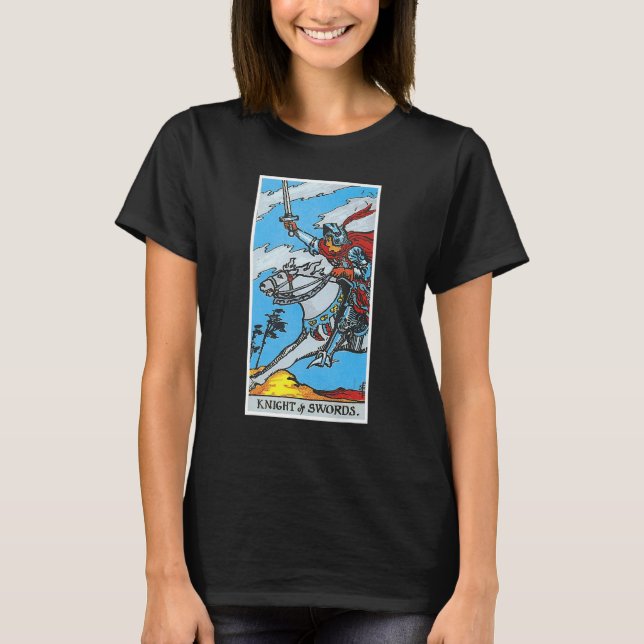 Knight Templar Knight Of Swords Occult Tarot Card  T-Shirt (Vorderseite)