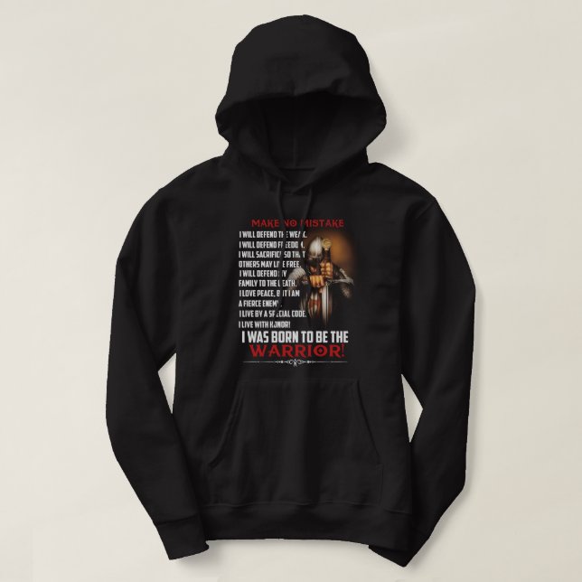 Knight Templar macht keinen Fehler beim Kreuzfahre Hoodie (Design vorne)