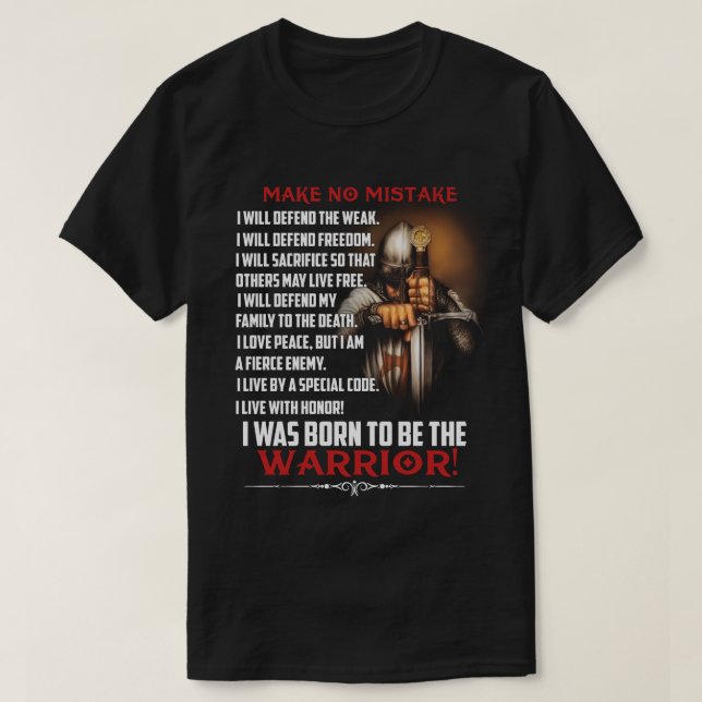Knight Templar macht keinen Fehler beim Kreuzfahre T-Shirt (Design vorne)