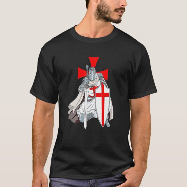 Knight Templar Schild Knights Templar T-Shirt (Vorderseite)