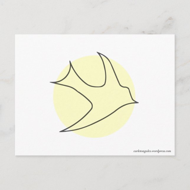 Knightingales Postcard (Gelb) Postkarte (Vorderseite)