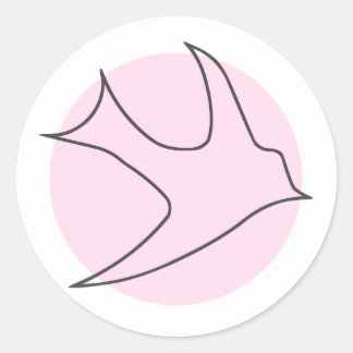 Knightingales Round Sticker (Rosa)
