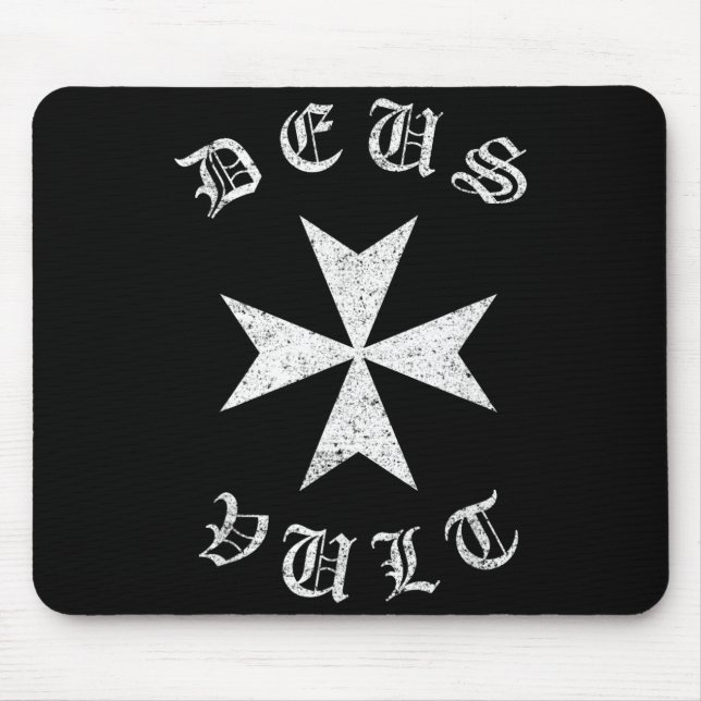 Knights Hostaller Maltese Catholic Christian Deus  Mousepad (Vorne)