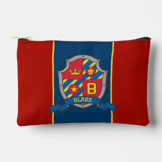 Knights shield Blake name meaning red blue Zubehörtasche