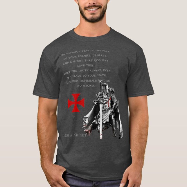 Knights Templar Christlich Religious Oath Tshirt (Vorderseite)