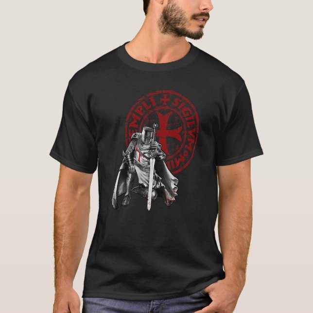 Knights Templar Cross Christlich Soldiers 4 T-Shirt (Vorderseite)