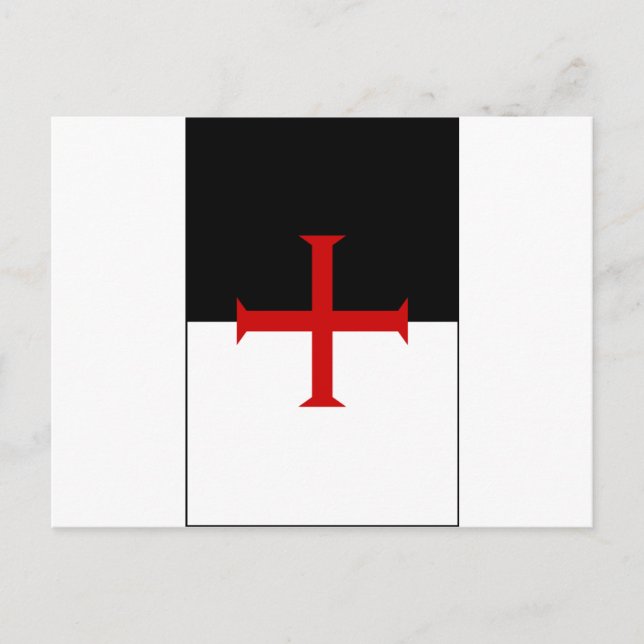 Knights Templar Flag Postkarte (Vorderseite)