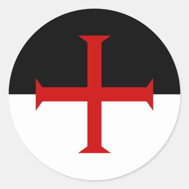 Knights Templar Flag Runder Aufkleber (Vorderseite)