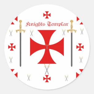 Knights Templar Runder Aufkleber