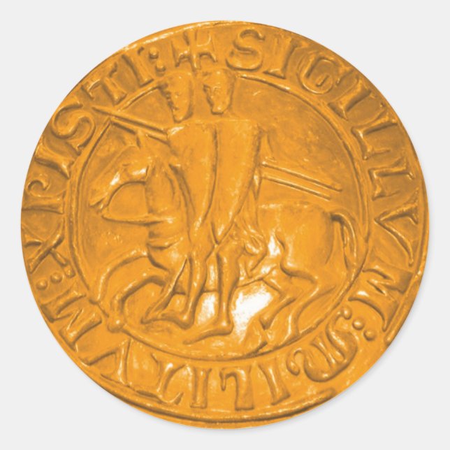 Knights Templar Runder Aufkleber (Vorderseite)