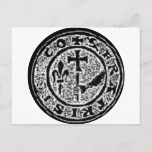 Knights Templar Siegel #2 Postkarte
