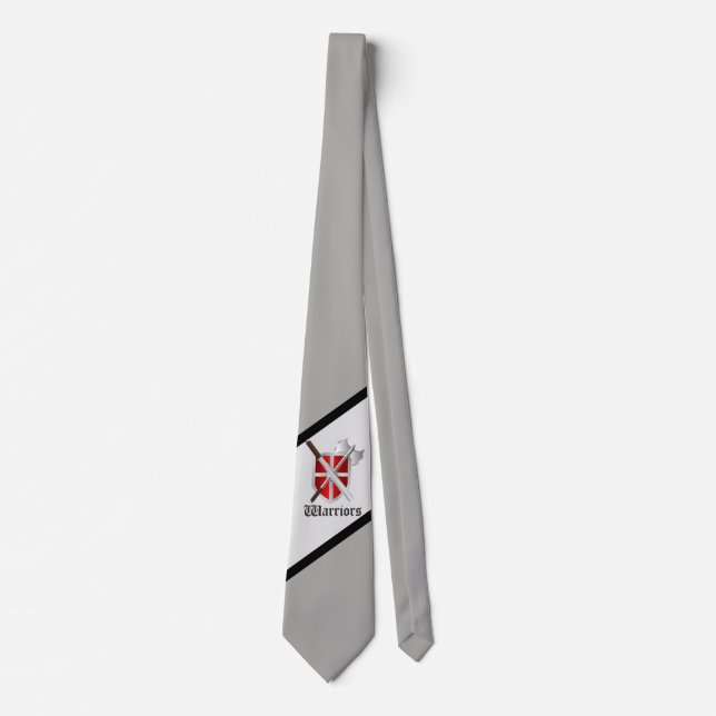 Knights Vikings Warriors Mascot Football Necktie Krawatte (Vorderseite)
