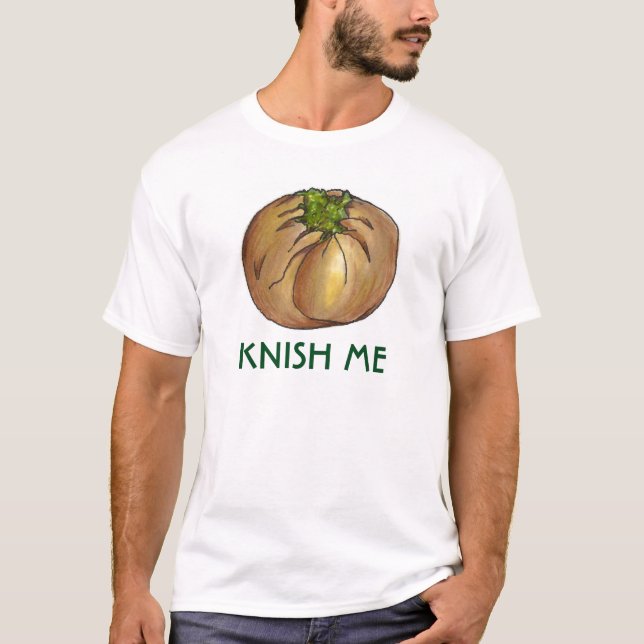 Knish (Kiss) Me Spinach Knishings Deli Food T-Shir T-Shirt (Vorderseite)