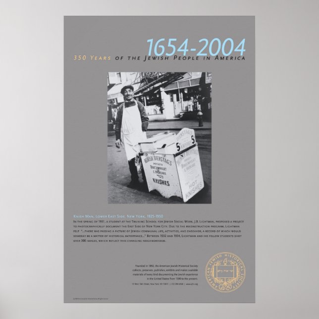 Knish Man Lower East Side New York 1925-1950 Poster (Vorne)