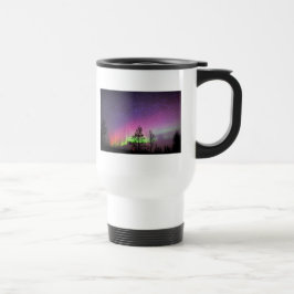 Knistern-Beschaffenheits-Kunst-Nordlicht-Himmel Reisebecher