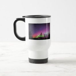 Knistern-Beschaffenheits-Kunst-Nordlicht-Himmel Reisebecher