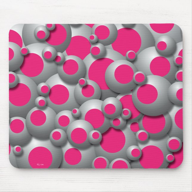 Knisternde Blasen Hot Pink Mouse Pad Mousepad (Vorne)