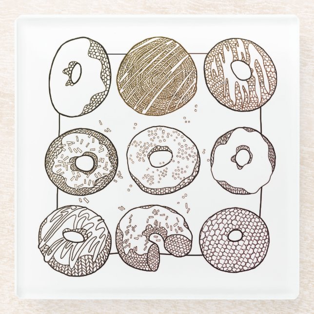 KNIT DONUTS Glasuntersetzer  (Vorderseite)