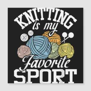 Knit Happens Funny Knitting Shirt Knitters Pride Magnetkarte