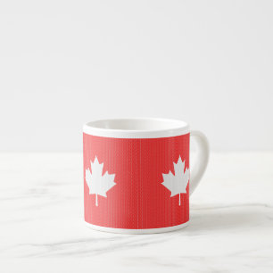 Knit Style Maple Leaf Knitting Motif Espressotasse