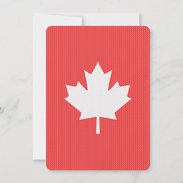 Knit Style Maple Leaf Knitting Motiv (Vorderseite)