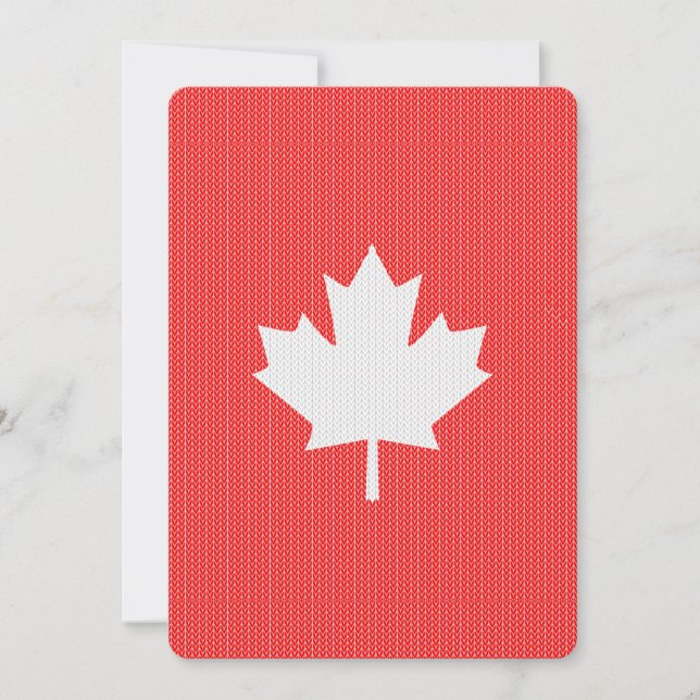 Knit Style Maple Leaf Knitting Motiv (Vorderseite)