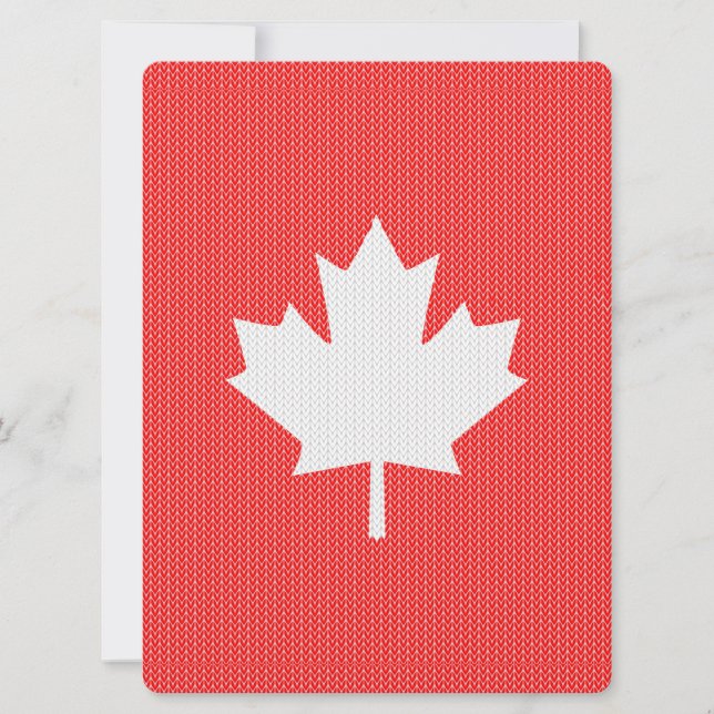 Knit Style Maple Leaf Knitting Motiv (Vorderseite)