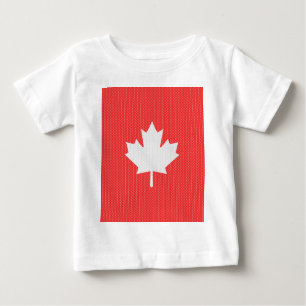 Knit Style Maple Leaf Knitting Motiv Baby T-shirt