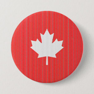 Knit Style Maple Leaf Knitting Motiv Button