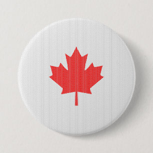 Knit Style Maple Leaf Knitting Motiv Button