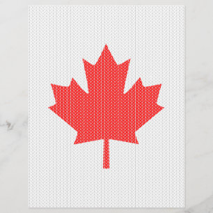 Knit Style Maple Leaf Knitting Motiv Flyer