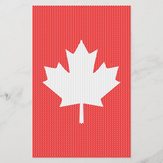 Knit Style Maple Leaf Knitting Motiv Flyer (Vorne)