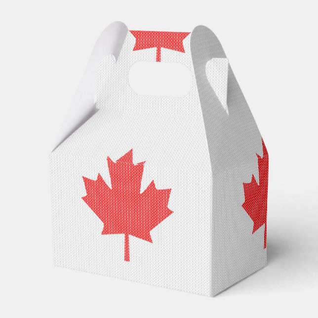 Knit Style Maple Leaf Knitting Motiv Geschenkschachtel (Rückseite)