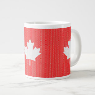 Knit Style Maple Leaf Knitting Motiv Jumbo-Tasse