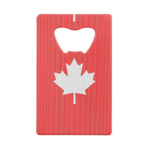 Knit Style Maple Leaf Knitting Motiv Kreditkartenflaschenöffner