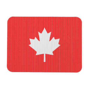 Knit Style Maple Leaf Knitting Motiv Magnet