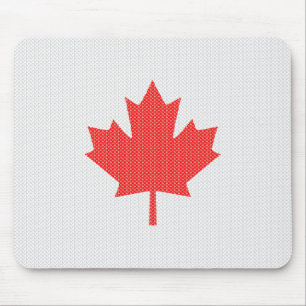 Knit Style Maple Leaf Knitting Motiv Mousepad
