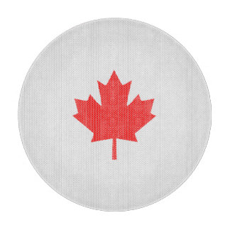 Knit Style Maple Leaf Knitting Motiv Schneidebrett