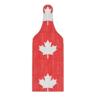 Knit Style Maple Leaf Knitting Motiv Schneidebrett