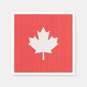 Knit Style Maple Leaf Knitting Motiv Serviette