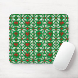 Knitted Christmas pattern Mousepad